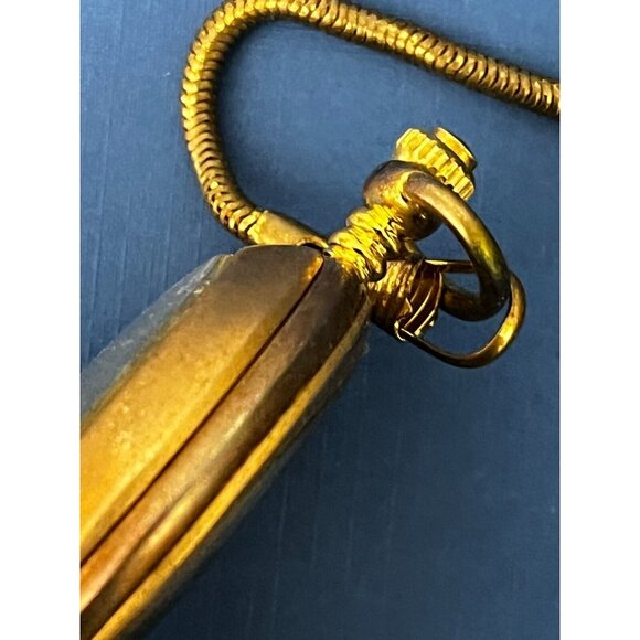 God Bless America Enduring Freedom Pocket Watch in box fresh battery gold tone - Picture 6 of 14